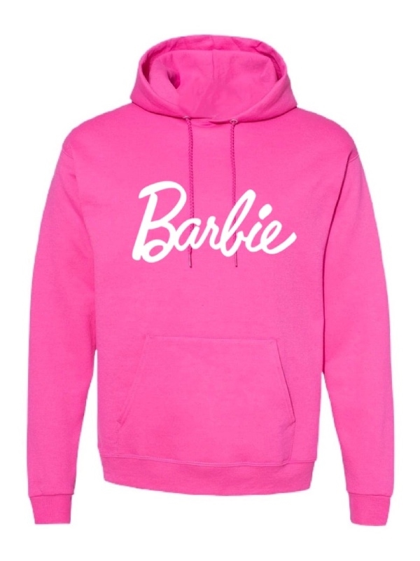 Pink Premium Barbie Hoodie Front View